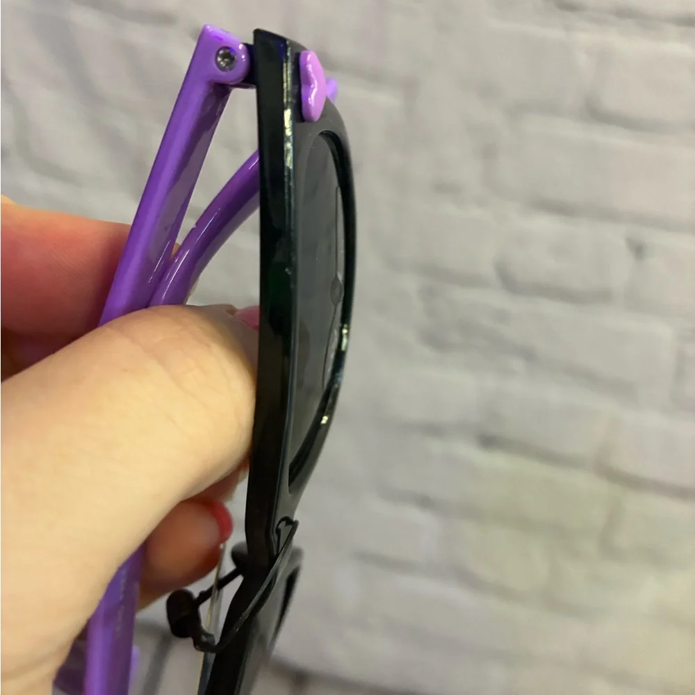5/$20 Sporting Eyes Youth Girls Purple Gingham‎ Hearts Sunglasses Summer Eyewear